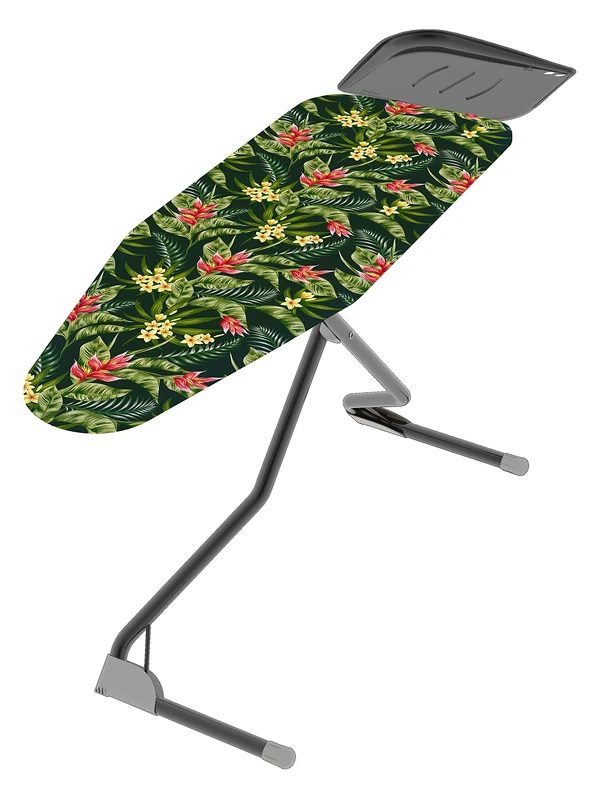 COLOMBO Atlantic | Ironing Board 130 x 44 cm with Reinforced Boiler Door | Folding | Adjustable Height 71-95 cm, Board Cover 100% Organic Cotton, Stable Structure Diameter 35 mm, Made in Italy