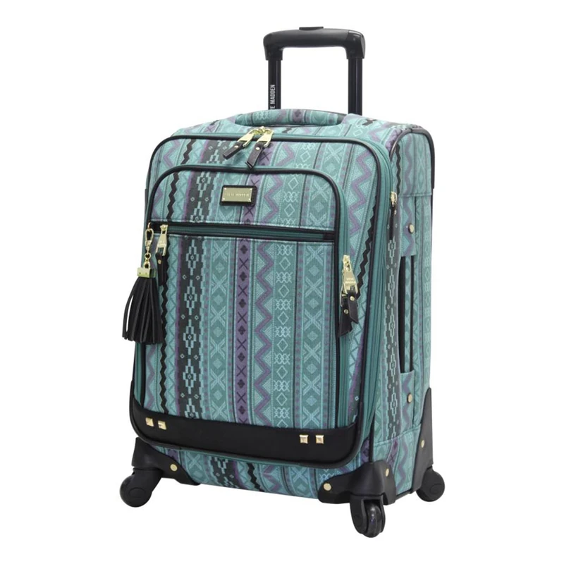 Steve Madden Designer Luggage Collection,Lightweight Softside Expandable Suitcase for Men & Women, 20 inches, Carry on Bag with Spinner Wheels