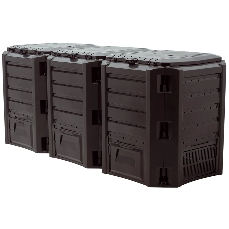 Prosper Plast IKLM1200C-S411 198 x 71.9 x 82.6 cm Module "Compogreen" Composter - Black (3 module= 67-Piece)