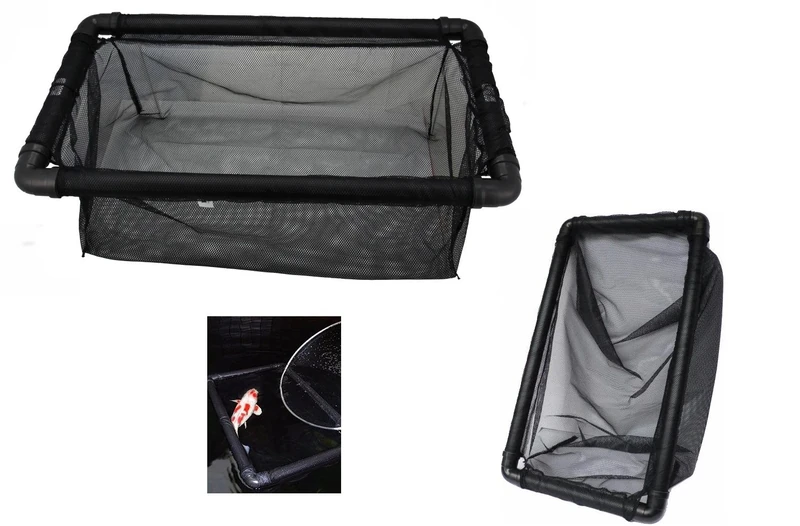 Koi Net Supplies (KNS) Floating Inspection Net 100 x 60 x 40 cm Landing Net Black