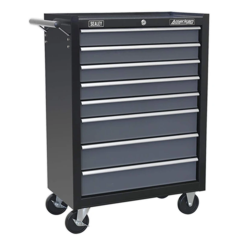 Sealey Ap3508Tb Rollcab 8 Drawer With Ball Bearing Runners - Black/Grey