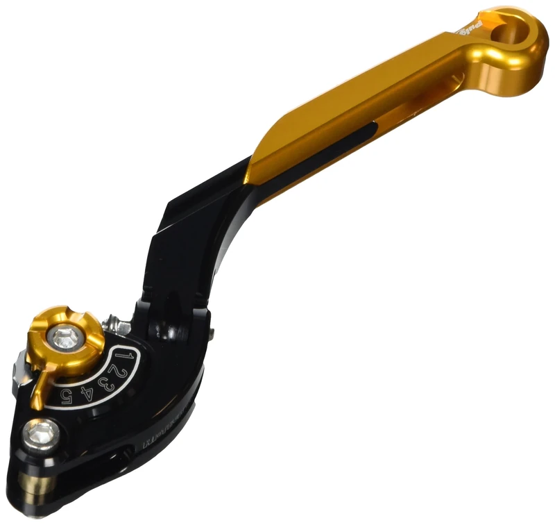 Puig 29ONO 2.0 Extendable Folding Clutch Lever with Gold Selector, Black