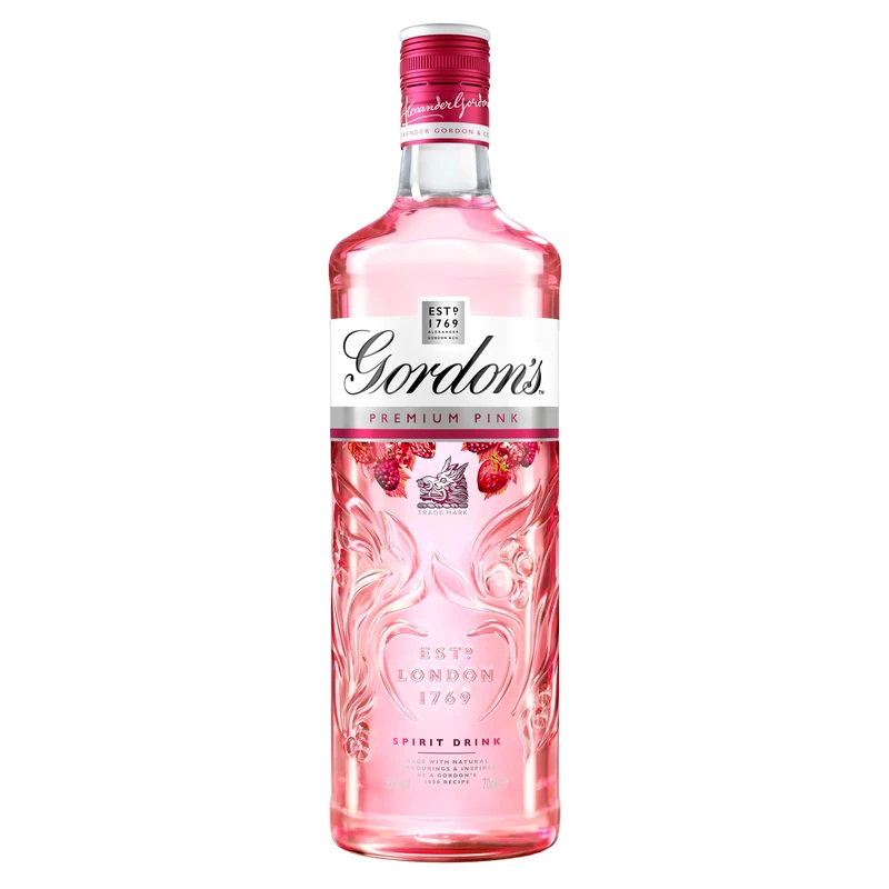 Gordon's Premium Pink Distilled Gin | 35% vol | 70cl | Pink Gin | Juniper Taste with Flavours of Raspberry | Strawberry & Redcurrant | Light & Refreshing