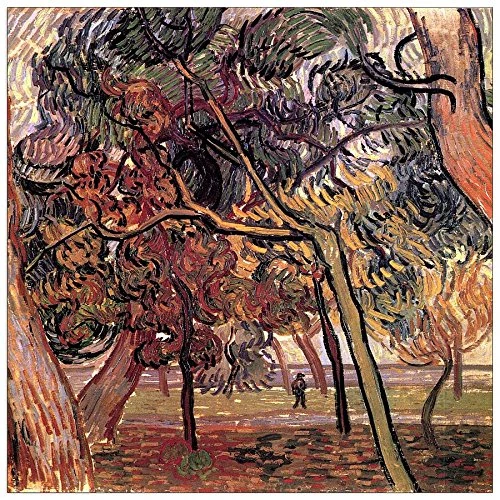 ArtPlaza Van Gogh Vincent-Study of Pine Trees Decorative Panel, Wood, Multi-Colour, 30 x 1.8 x 30 cm