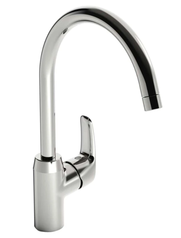 Hansa 45132283 Kitchen Sink Mixer Tap/Sink Tap Hansapinto DN15 | Aerator Assembly for Worktops Up to 45 mm Pivoting Spout (120 Degree/60 Degree Set Squares |12l/min, Depth: 213 mm