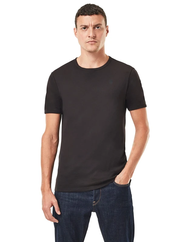 G-STAR Men's Base T-Shirt 2-Pack, Black (Black D07205-124-990), XXL - Image 1