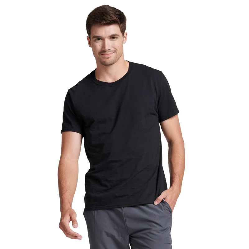 Russell Athletic Men's Essenital Short Sleeve Tee T-Shirt, Black, Large - Image 1