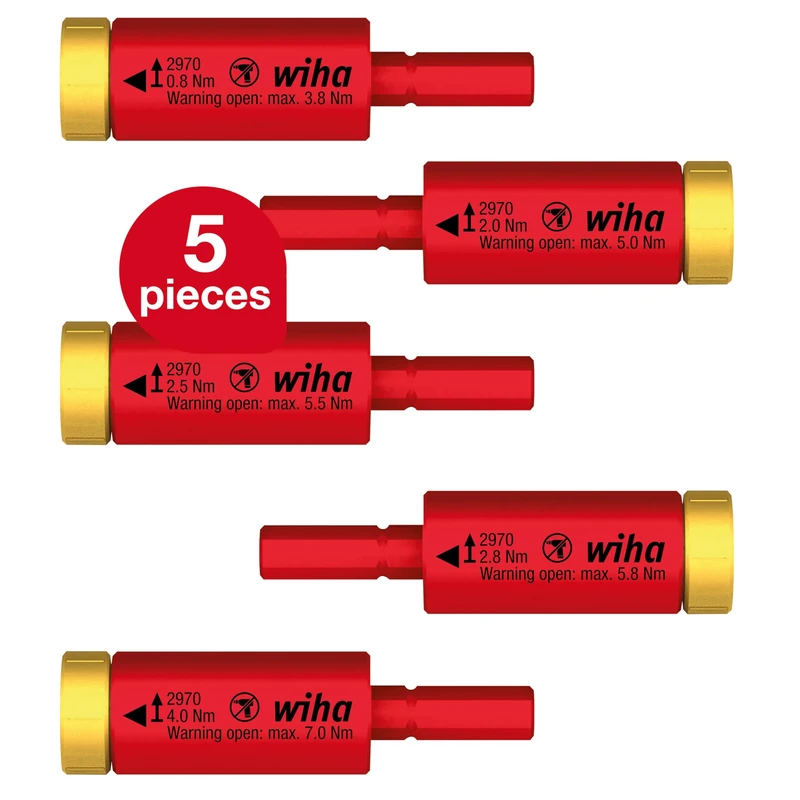 Wiha S5 easyTorque Adapter Electric, Red/Yellow, (29701S5)