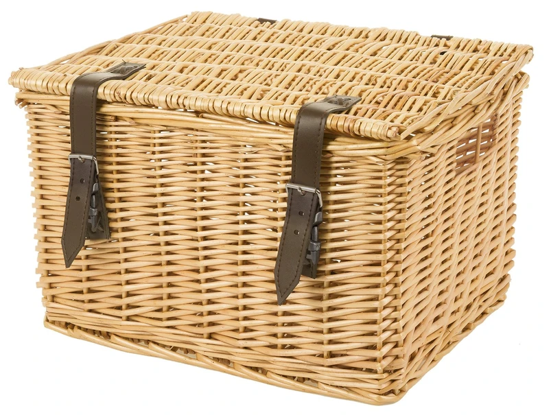 M-Wave Unisex Adult Universal Wicker Basket, Handmade - brown, 40x33x25, 5 cm