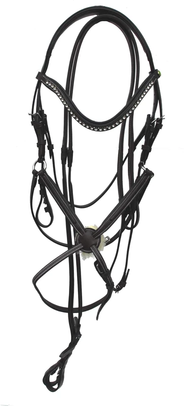 Rhinegold Anatomic Mexican Bridle - Full - Havana