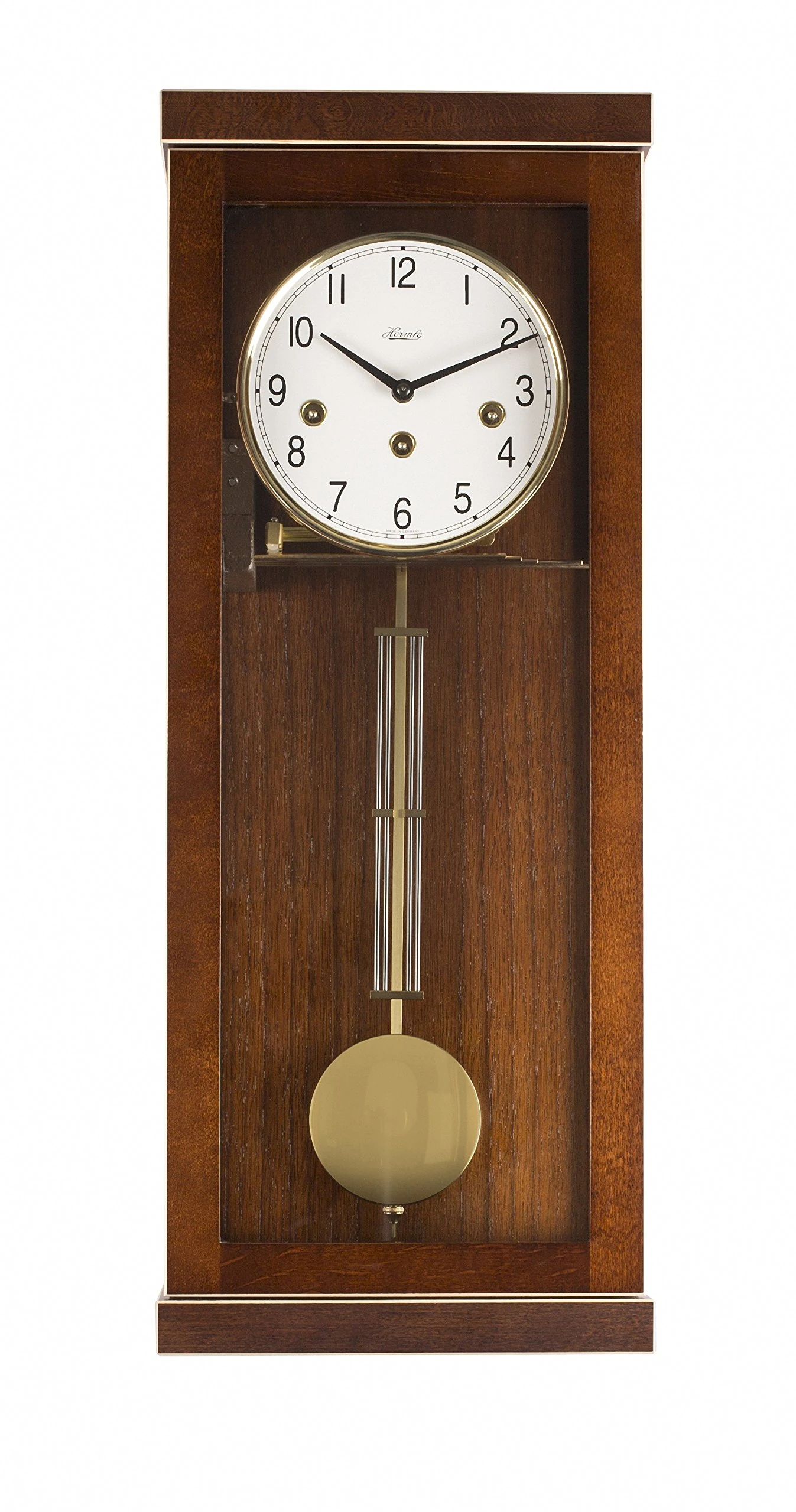 Hermle Wall Clock, Wood, 1, 57cm x 22,5cm x 13 cm