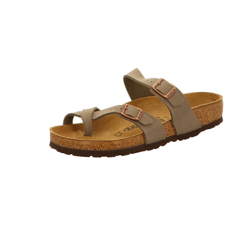 Birkenstock MAYARI Birko-Flor Nubuck, Women’s Flip Flop Sandals, Grey (Stone), 2.5 UK (35 EU)