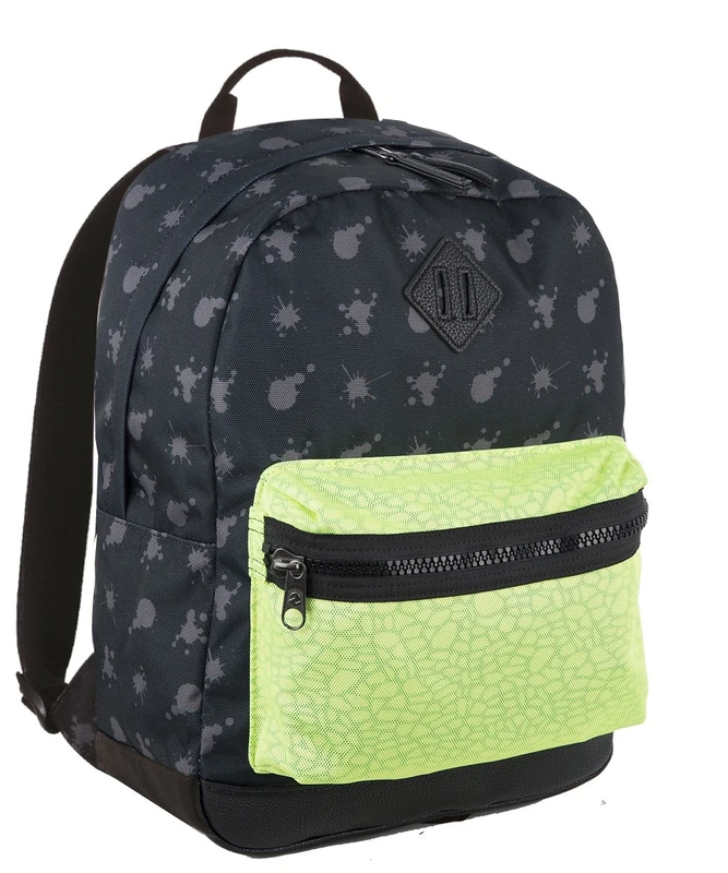Invicta S.P.A. Daily School Casual Backpack - Rise - Black Yellow Patch - Padded PC Pocket - American - Reinforced Bottom - 28 L, Mulitreicolor, One Size - Image 1