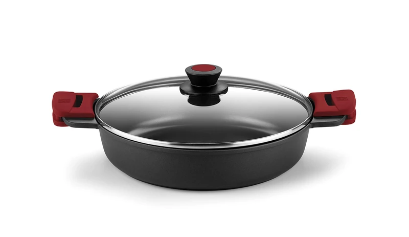 Isogona. -Bra- A410524 – Low Saucepan 24 cm with lid ind al/fu Premiere bra