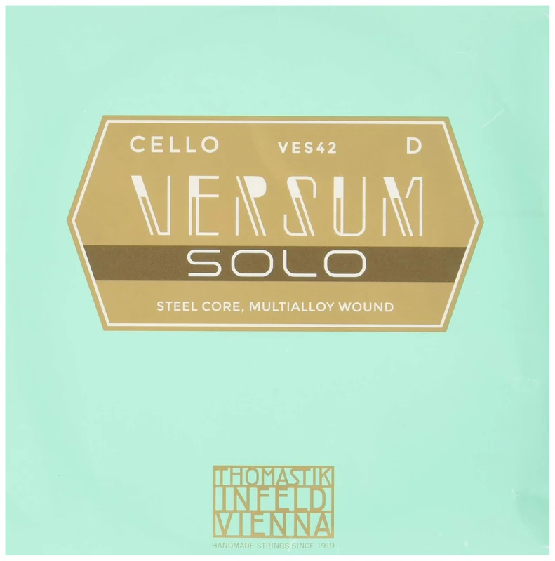 Thomastik VES42 Single string for Cello 4/4 Versum Solo - D-string steel wire, special alloy wound, tension, medium