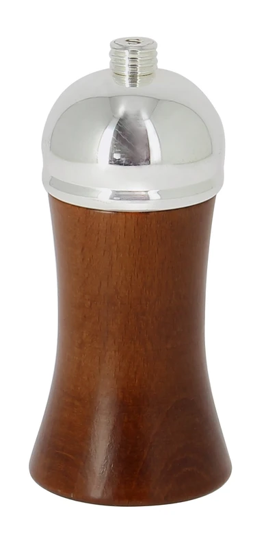 MARLUX s324.110571 Salt Mill Wood Havana/4.8 x 4.8 x 11 cm Metal Silver - Image 1