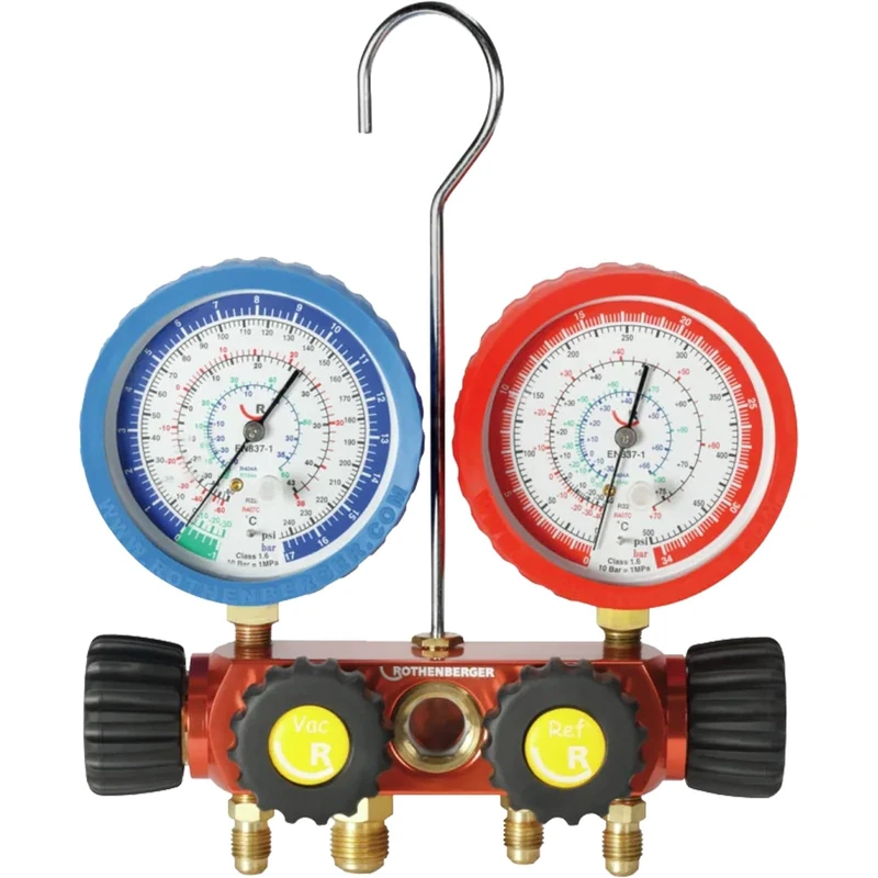 Rothenberger 100001427 – G. Manometrico 4 VIAS R410A-R32, Cranberry