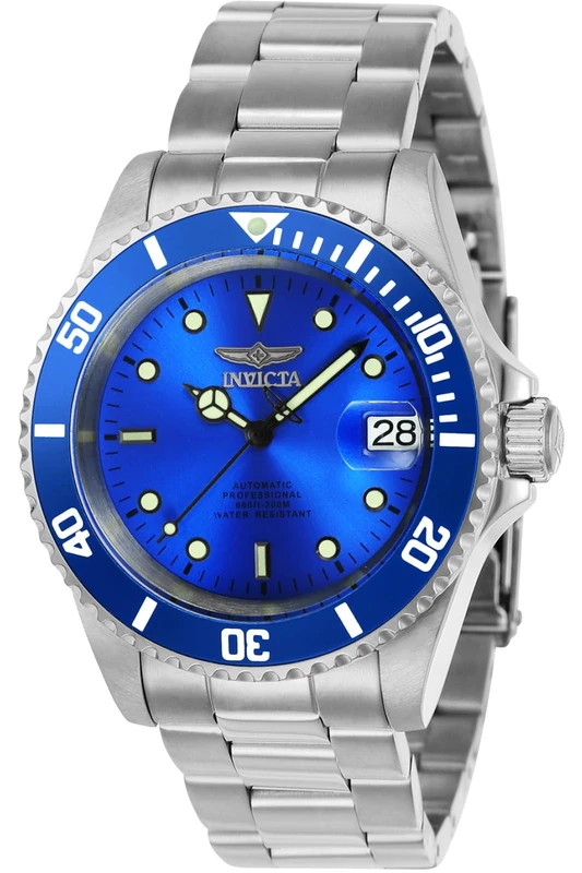 Invicta Pro Diver 24761 Men's Watch - Waterproof - Analogue - Automatic Movement - stainless steel with Blue dial - 40mm