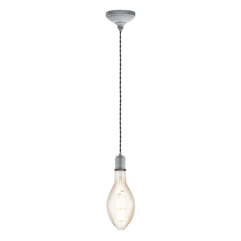 Eglo York 60 W Steel Pendant Light, Antique Silver - Image 1