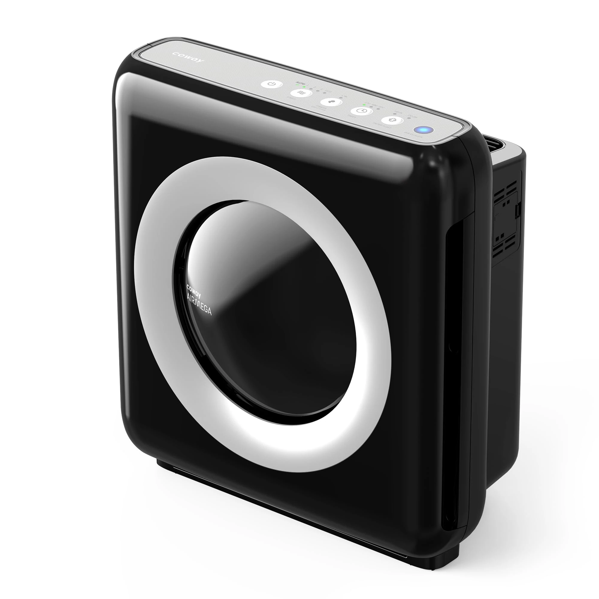 COWAY Air Purifier with HEPA Filter, Ionizer, Best Choice by Wirecutter, Removes 99.999% of Harmful Particles up to 0.01µm for Allergies, CADR 421m³/h, ap-1512hh MIGHTY (Black)