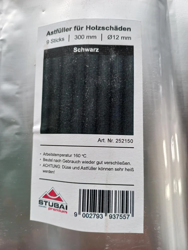 Stubai 252150 Woodrepair Sticks, Black