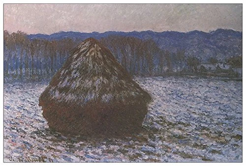 ArtPlaza Monet Claude-Haystacks Decorative Panel, Wood, Multi-Colour, 90 x 1.8 x 60 cm