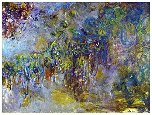 ArtPlaza Monet Claude-Wisteria II Decorative Panel, Wood, Multi-Colour, 80 x 1.8 x 60 cm