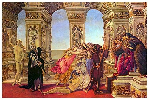 ArtPlaza Botticelli Sandro-Slander Decorative Panel, Wood, Multi-Colour, 90 x 1.8 x 60 cm - Image 1