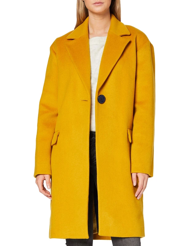 Cacharel Women's MANTEAU DROIT Midi Coat, Orange (OCRE D'AUTOMNE), 10 (Manufacturer Size: 38) - Image 1