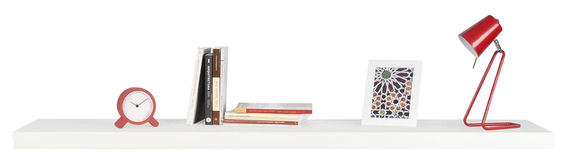 Temahome Balda Wall Shelf, Wood, Matt White, 155 x 33 x 5 cm - Image 1