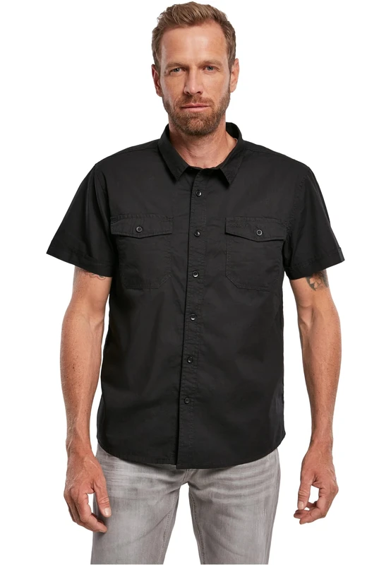 Brandit Roadstar Shirt Short Sleeve, color: black, size: XXL