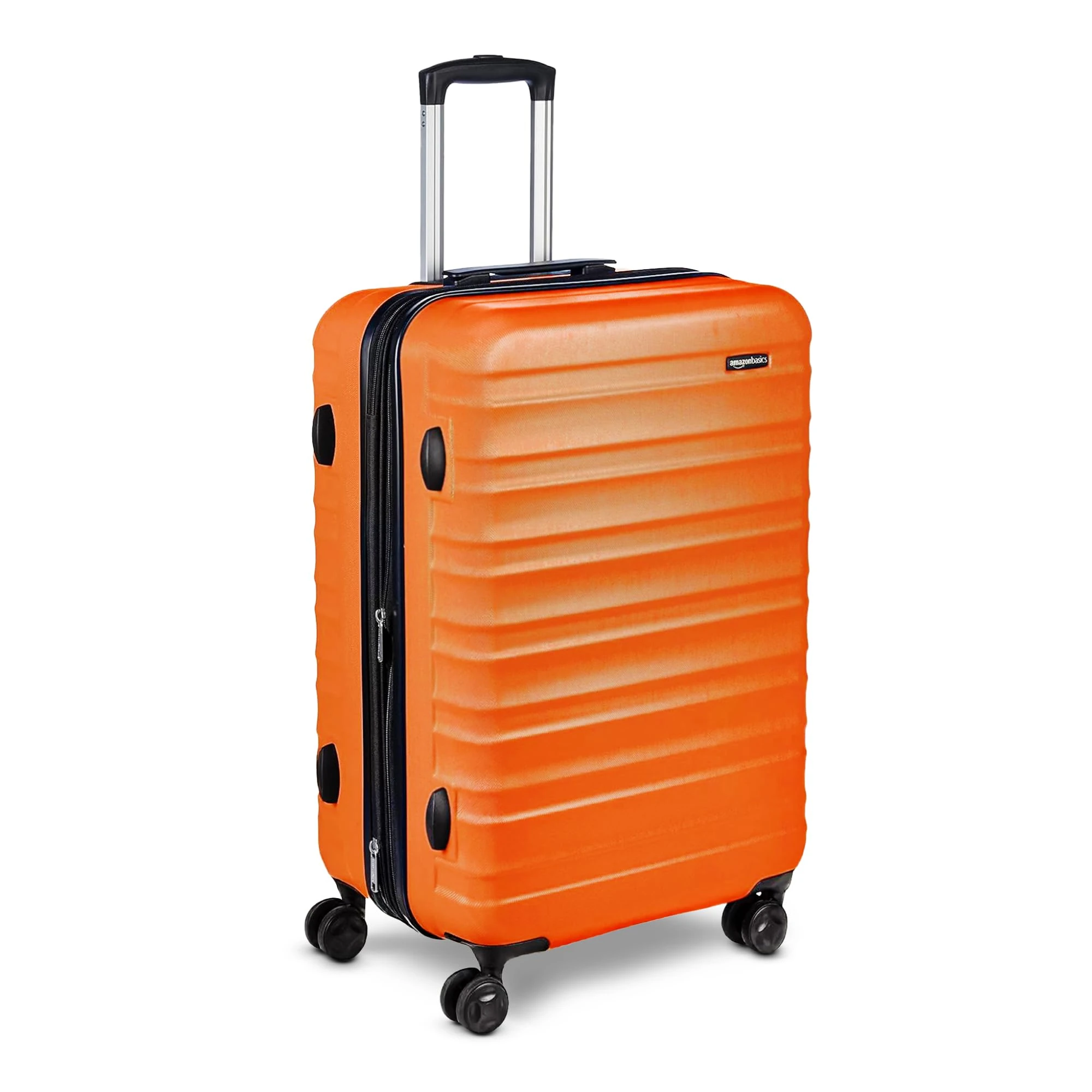 Amazon Basics Hardside Luggage ABS Hard-Shell Spinner/Suitcase with 4 Wheels, 68 cm, Burnt Orange