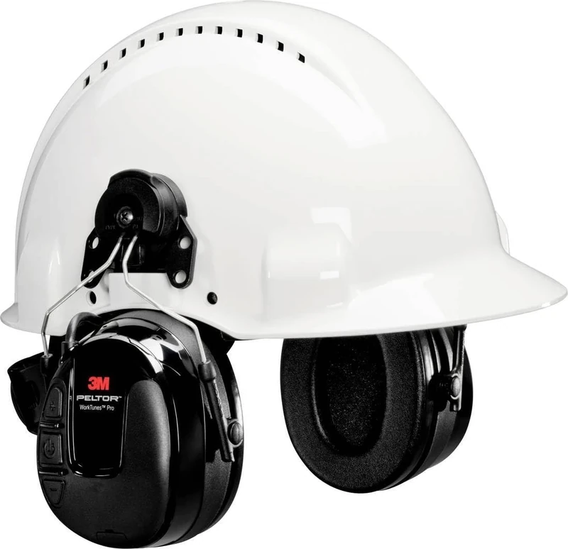 3M PELTOR WorkTunes Pro FM Radio Headset, 31 dB, Helmet Mounted, HRXS220P3E