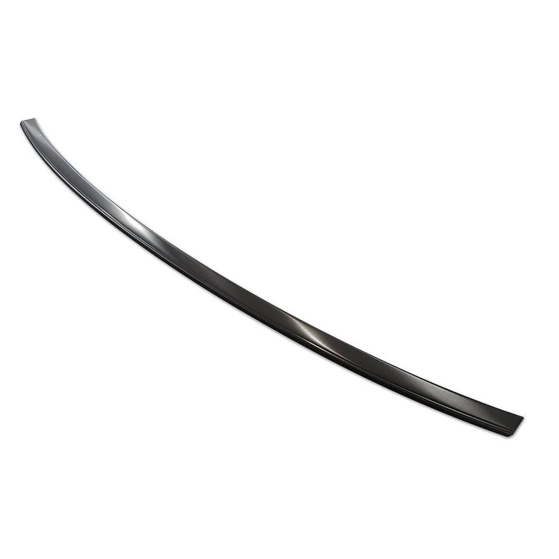 Avisa Black Stainless Steel Rear bumper protector compatible with Audi Q5 2017-2020 & FL 2020- 'Ribs'
