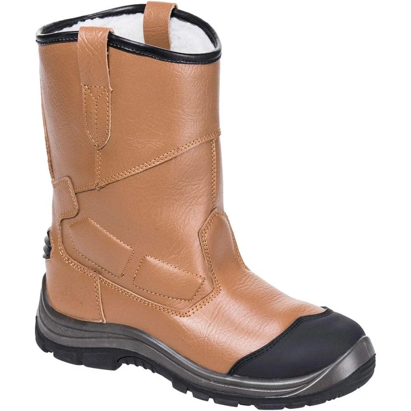 Portwest FT12 Steelite Rigger Boot Steel Toe Cap Slip Oil Faux Fur Lined