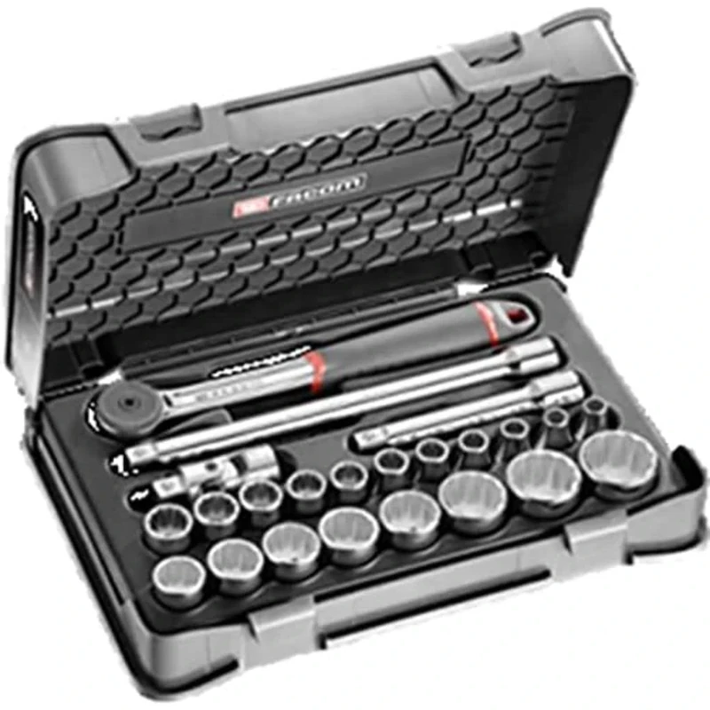 FACOM S.161-3P12 1/2" Metric 12-Point Socket Set, 23 Pieces