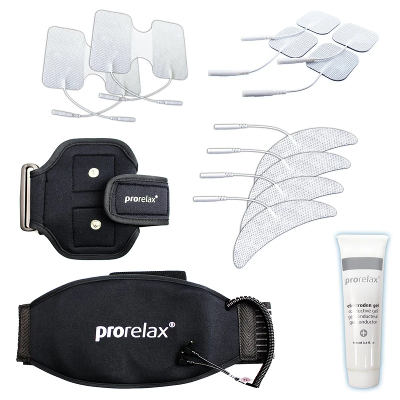 prorelax Accessories Set for TENS + EMS Devices - 6 Parts
