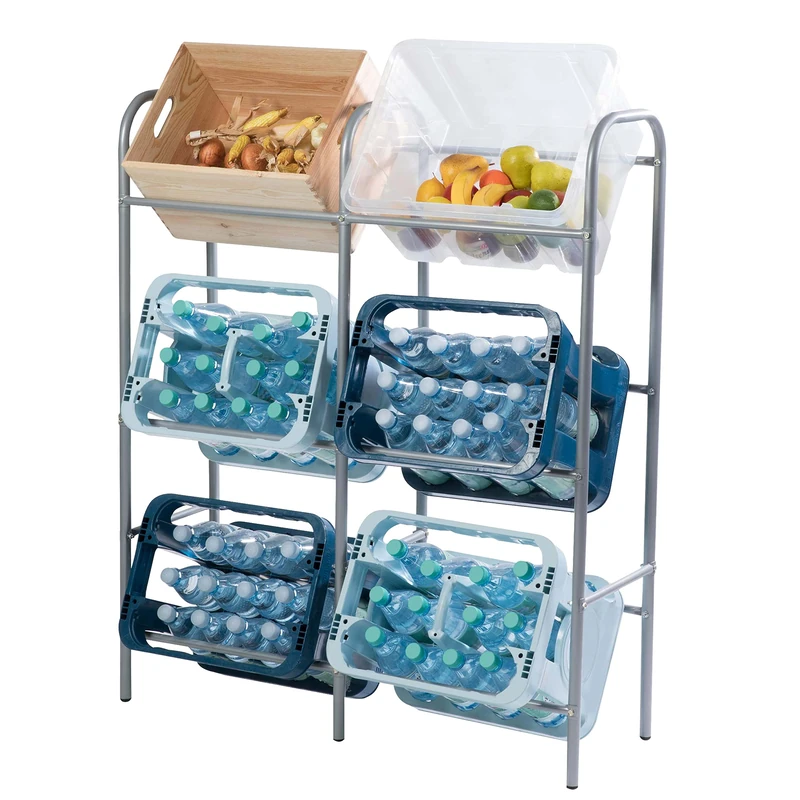 Ribelli Box Stand, Grey, 6 Kisten grau