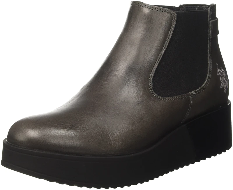 U.S. POLO ASSN. Sapphire Leather Women's Chelsea Boots, Grey Dark Grey, 4 UK - Image 1