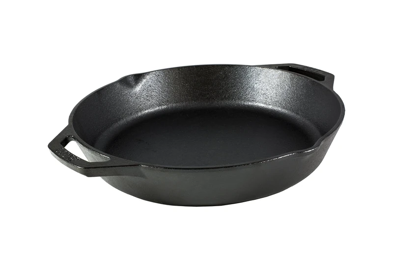 Lodge Double Handle Cast Iron Pan/Skillet, Black, 10.25-Inch