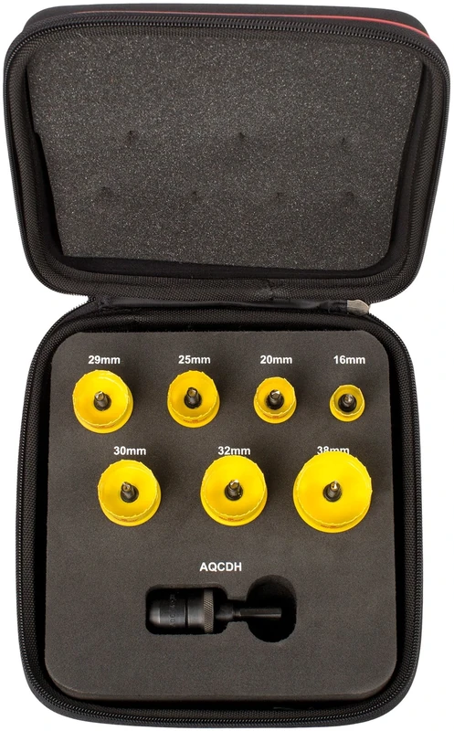 Starrett Bi-Metal Hole Saw Kit - 8 Piece KCS07011 Cordless Smooth cutting Hole Cutter with Arbor Set - Compatible With Bosch Dewalt Hitachi Festool Milwaukee