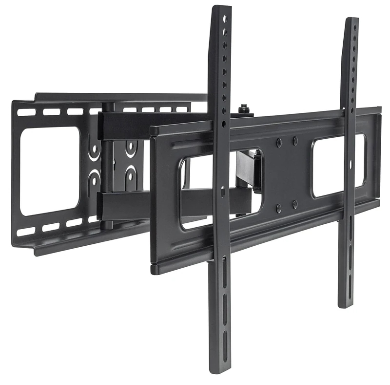 Manhattan TV & Monitor Mount, Wall, Full Motion, 1 screen, Screen Sizes: 37-65", Black, VESA 200x200 to 600x400, Max 50kg, LFD, Tilt & Swivel with 3 Pivots, Lifetime Warranty