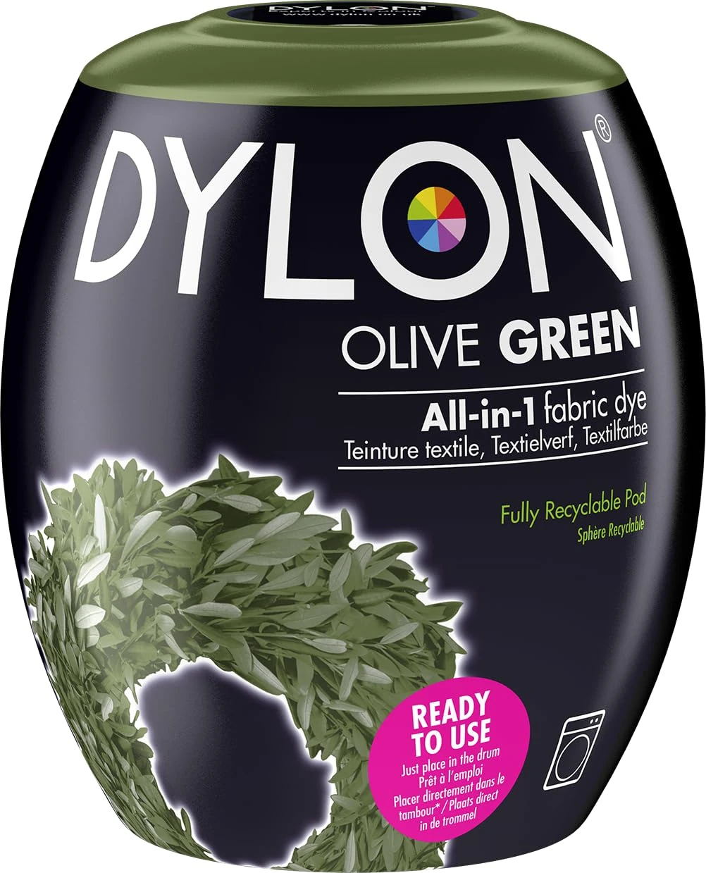 DYLON Washing Machine Fabric Dye Pod for Clothes & Soft Furnishings, 350g – Olive Green