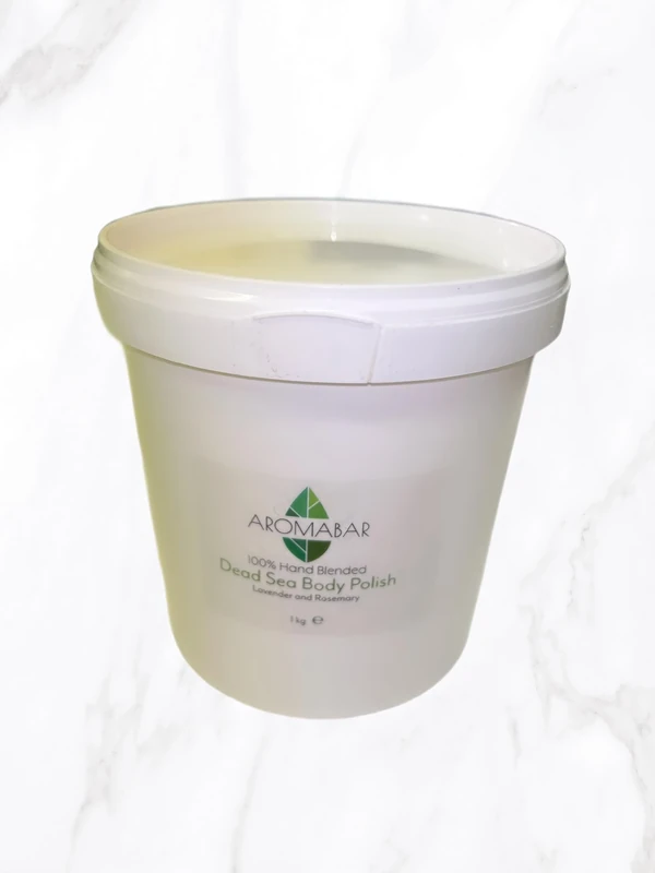 Dead Sea Body Polish Scrub 1kg with Shea Butter, Lavender & Rosemary 100% Pure & Natural Packed with Minerals and nutrients Balancing
