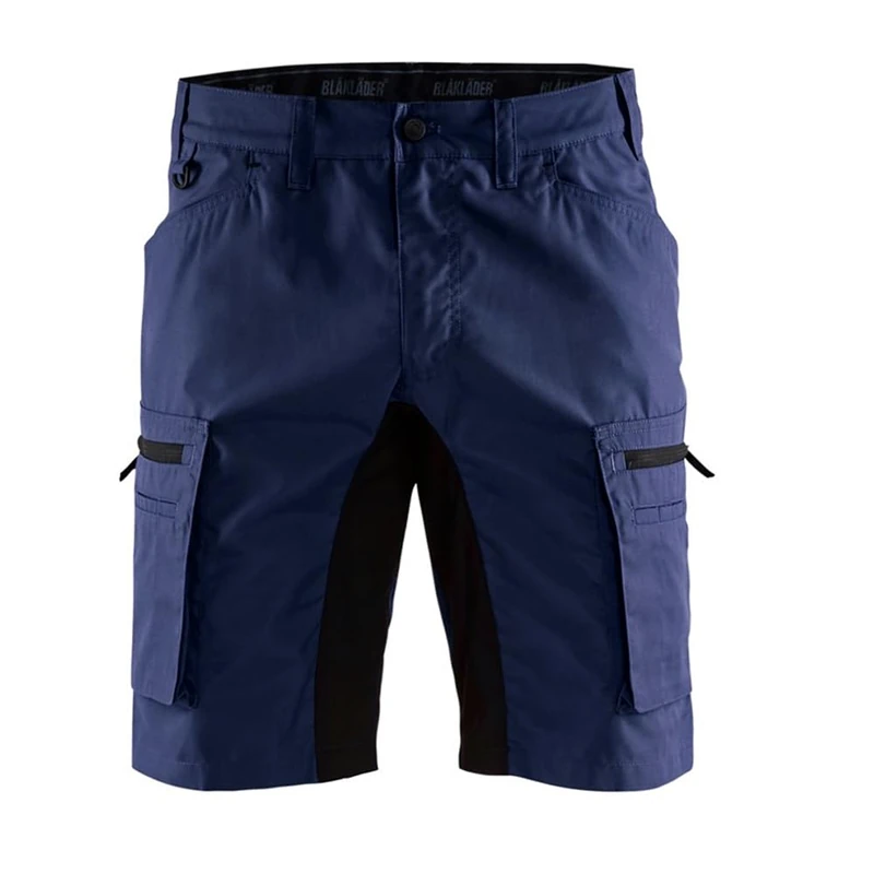Blakläder 144918458999C48 Service Shorts "Stretch" Size C48 In, Navy Blue/Black