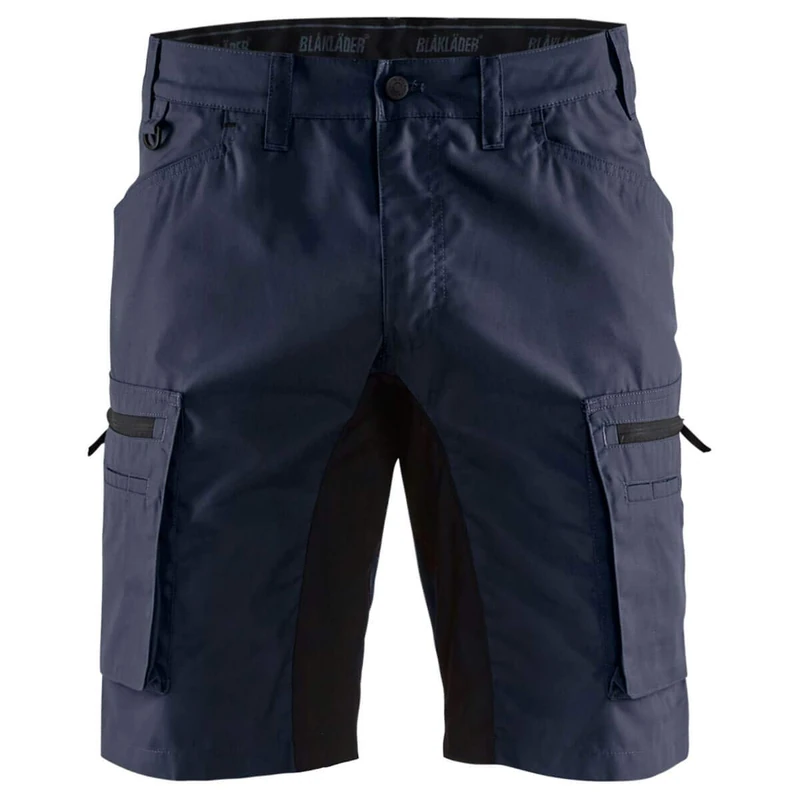 Blakläder 144918458699C58 Service Shorts "Stretch" Size C58 In, Dark Navy Blue/Black