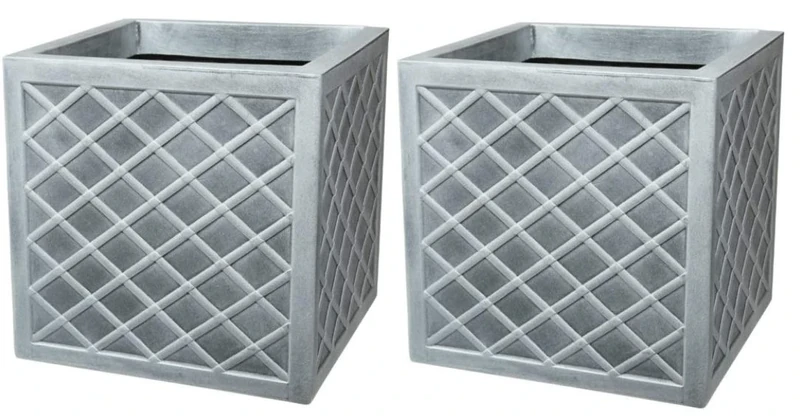 2 x Square Lazio Slate Grey 32