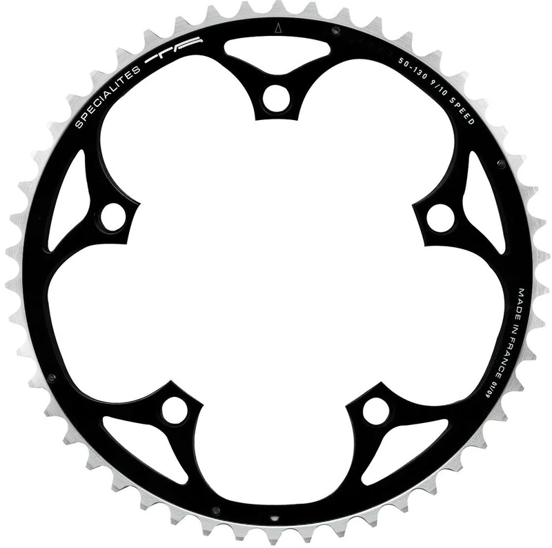 Spécialités TA Alize 130pcd 9/10 Speed Chainring, Black, Outer 54t - Image 1