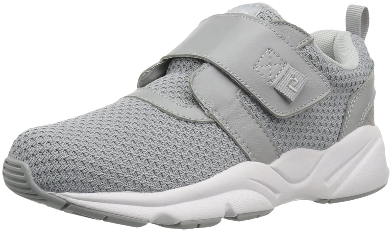 Propét Women's Stability X Strap Sneaker, Light Grey, 4 UK