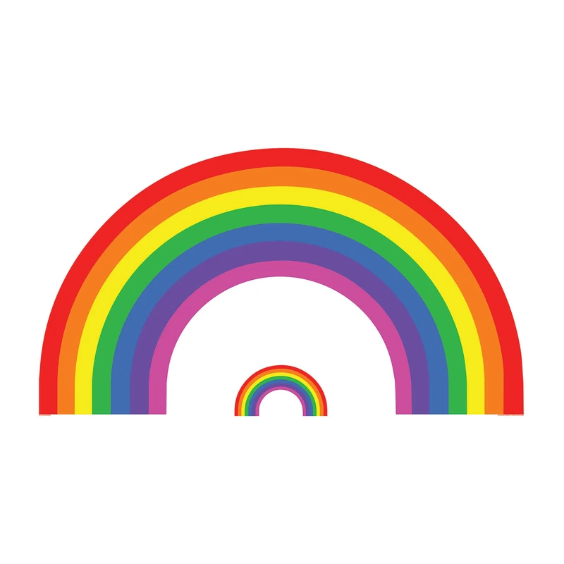 Star Cutouts Ltd SC1030 Rainbow Cardboard Cut Out Party Scene Decoration, Multi-Colour, 93 x 5 x 93 cm - Image 1
